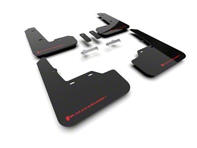 Rally Armor 22-24 Subaru WRX Black UR Mud Flap w/Red - MF92-UR-BLK/RD