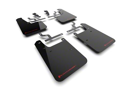 Rally Armor 22-24 Toyota Tundra Black UR Mud Flap w/Red - MF110-UR-BLK-RD