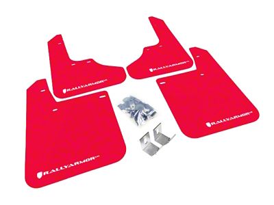 Rally Armor 93-01 Subaru Impreza RS Red UR Mud Flap - MF2-UR-RD/WH