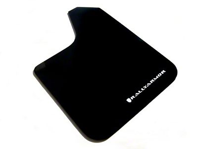 Rally Armor Universal Basic Mud Flap White Logo - MF12-BAS-WH