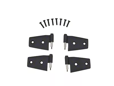 Rampage 2007-2018 Jeep Wrangler JK Door Hinges - Black - 87641