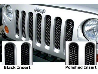 Rampage 2007-2018 Jeep Wrangler JK Grille 3D Single Piece - Black - 86512