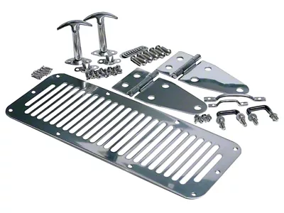 Rampage 1978-1983 Jeep CJ5 Hood Set - Stainless - 7499