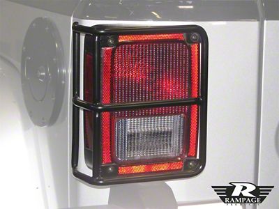 Rampage 2007-2018 Jeep Wrangler JK Taillight Guards - Black - 88660