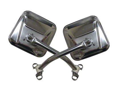 Rampage 1976-1983 Jeep CJ5 Mirror Kit - Stainless - 7418