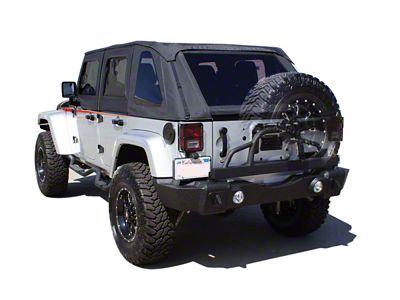Rampage 2007-2018 Jeep Wrangler JK Recovery Bumper Rear - Black - 88606