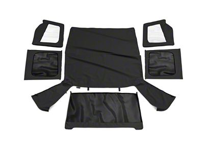 Rampage 1988-1995 Jeep Wrangler YJ OEM Replacement Top - Black Denim - 99415