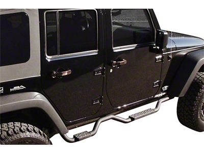 Rampage 2007-2018 Jeep Wrangler JK Unlimited Side Bar Drop Step Slimline - 26628