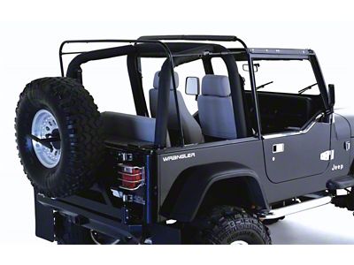 Rampage 1987-1995 Jeep Wrangler YJ Soft Top Hardware - Black - 69999