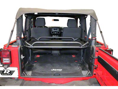 Rampage 2007-2018 Jeep Wrangler JK Rear Sport Rack - Black - 86624