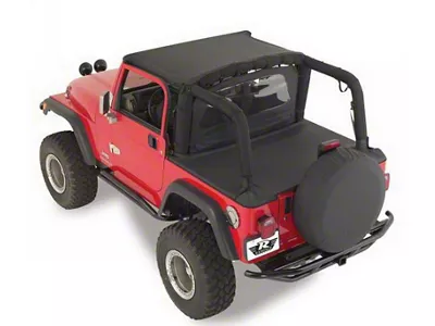 Rampage 1992-1995 Jeep Wrangler YJ Tonneau Cover - Black Denim - 721015