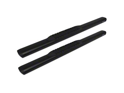 Raptor Series 5 in Oval Style Slide Track Running Boards Black Textured Aluminum - 2001-0016BT