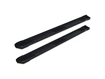 Raptor Series 6 in OEM Style Slide Track Running Boards Black Textured Aluminum - 1701-0041BT