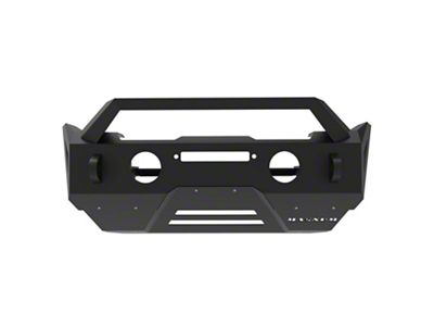 Raptor Series Magnum Front Stubby Winch Ready Bumpers Black Textured Alloy Steel - FBM22JPN-RT