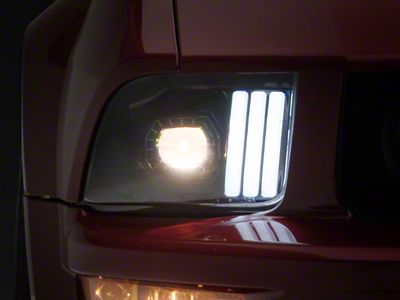 Raxiom 05-09 Ford Mustang w/ Halogen Prjctor Headlights- Black Housing - 415794
