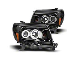 Raxiom 05-09 Tacoma Super White LED Halo Projector Headlights- Black - TT5928
