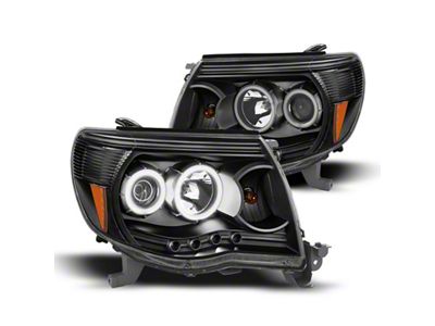 Raxiom 05-09 Tacoma Super White LED Halo Projector Headlights- Black - TT5928