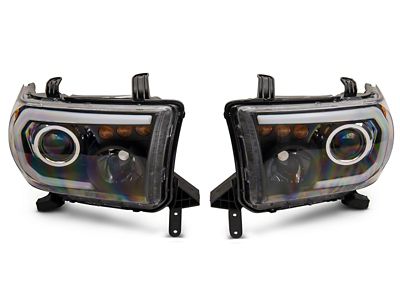 Raxiom 07-13 Toyota Tundra Axial Series Projector Headlights w/ LED - TU16006