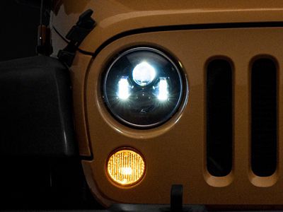 Raxiom 07-18 Jeep Wrangler JK 7-In LED Headlights- Blk Housing - J154695