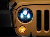 Raxiom 07-18 Jeep Wrangler JK 7-In LED Headlights- BlueHousing- Clear - J154696