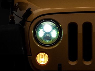 Raxiom 07-18 Jeep Wrangler JK 7-In LED Headlights Green Housing- J154699