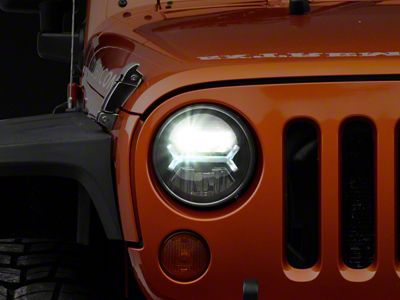 Raxiom 07-18 Jeep Wrangler JK LED Halo Headlights- Black Housing - J123773
