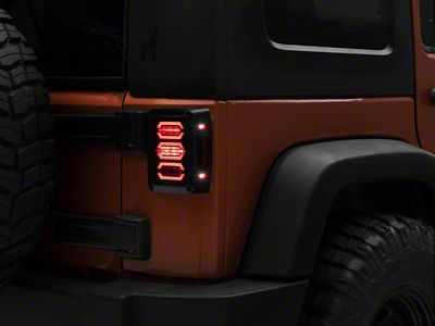 Raxiom 07-18 Jeep Wrangler JK LED Tail Lights- Black Housing - J106751