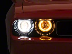 Raxiom 08-14 Dodge Challenger Dual LED Halo Projector Headlights- Black - CH3684