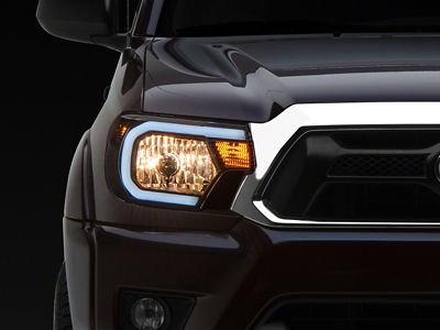 Raxiom 12-15 Toyota Tacoma Axial Series Headlights w/ LED Bar- TT21847