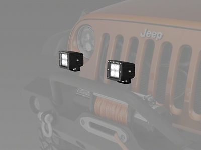 Raxiom 3-In Square 4-LED Off Road Light Flood Beam Universal - J106731