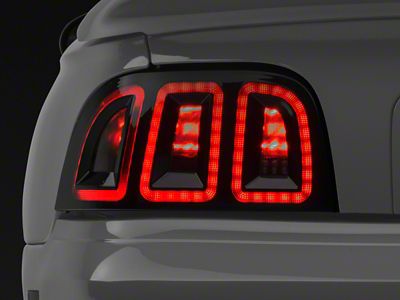 Raxiom 96-98 Ford Mustang Icon LED Tail Lights- Black Housing - 389876