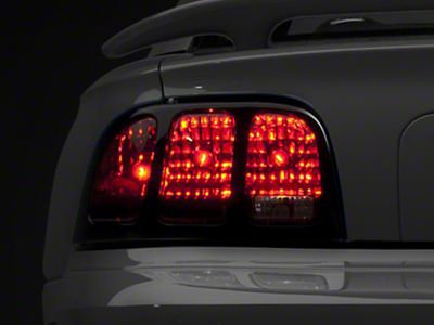 Raxiom 96-98 Ford Mustang Tail Lights- Black Housing Smoked Lens - 49124