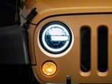 Raxiom 97-18 Jeep Wrangler TJ/JK 7-Inch LED Headlights w/ Halos- J155018
