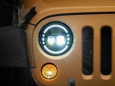 Raxiom 97-18 Jeep Wrangler TJ/JK Axial 7-Inch LED Headlights w/ - J155570