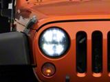 Raxiom 97-18 Jeep Wrangler TJ/JK Axial Series LED Headlights- Black - J108039