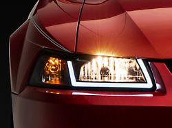 Raxiom 99-04 Ford Mustang Axial Series Headlights w/ LED Bar- 422712