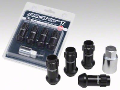 Rays 17 Hex Racing Lock Nut Set L48 Long Type - W17RN12125BL484LP