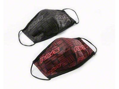 Rays Face Mask; Red and Gray