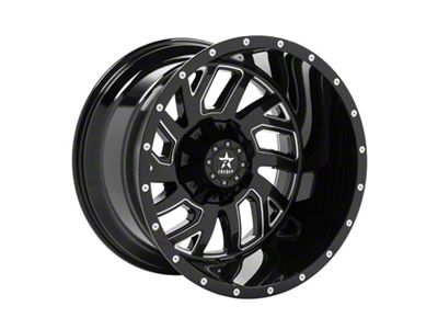 RBP 65R Glock Gloss Black with Machined Grooves Wheel; 22x14; -76mm Offset