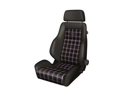 Recaro Classic LS Seat - Black Leather/Classic Checkered Fabric - 089.00.0B28-01