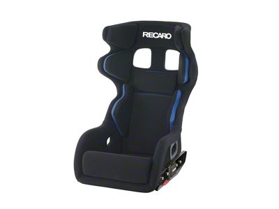Recaro P1300 GT LW Lightweight Seat - Black Velour/White Logo - 071.87.0995-01