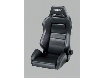 Recaro Speed Seat - Black Vinyl/Saturn Black/Black AM Vinyl w/Silver - SPD.00.000.YG11