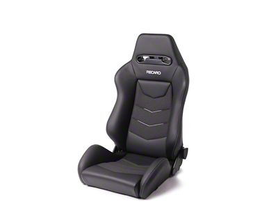 Recaro Speed V Driver Seat - Black Leather/Cloud Grey Suede - 7227110.1.3171