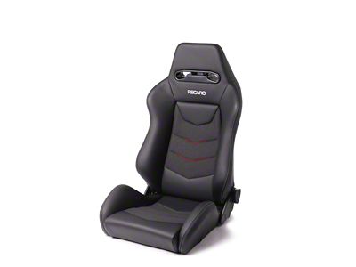 Recaro Speed V Driver Seat - Black Leather/Red Suede Accent