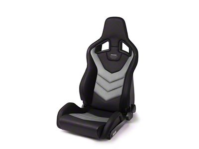 Recaro Sportster GT Passenger Seat - Black Vinyl/Cloud Grey Suede - 410.2GT.3166