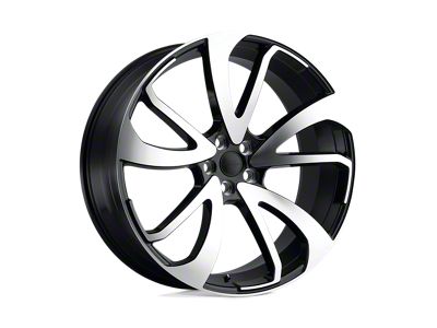 RedBourne Vincent Gloss Black with Mirror Cut Face Wheel; 24x10; 35mm Offset