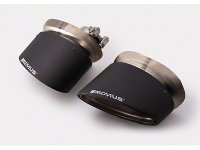 Remus Carbon 175x108mm Angled Titanium Internals w/Adj Clamp Tail Pipe - 0026 99CSSR