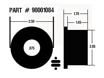Ridetech 1.7in Wide Poly Bushing 7/8in ID - 90001084