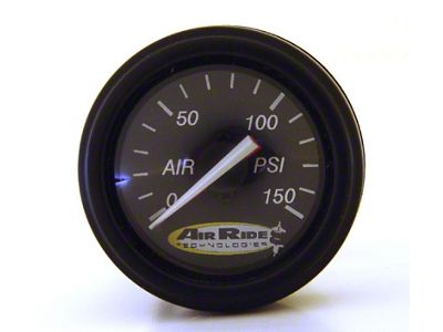 Ridetech Air Pressure Gauge Dual Needle Black Face 150psi w/ - 31960003