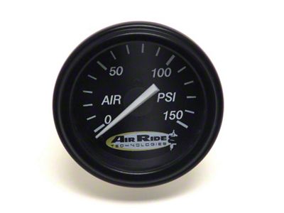 Ridetech Air Pressure Gauge Single Needle Black Face 150psi w/ - 31960006